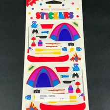 Mrs. Grossman's Stickers Vintage NOS Camping 3 Sheets 1995 SEALED Deadstock USA 