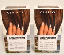 2x CLAIROL COLORSTRONG Zero Ammonia Hair Color CAPE TOWN Medium Golden Brown 5.3
