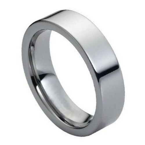 Men 6MM Tungsten Carbide Wedding Band Flat Classic Ring / Free Gift Box - Picture 4 of 4