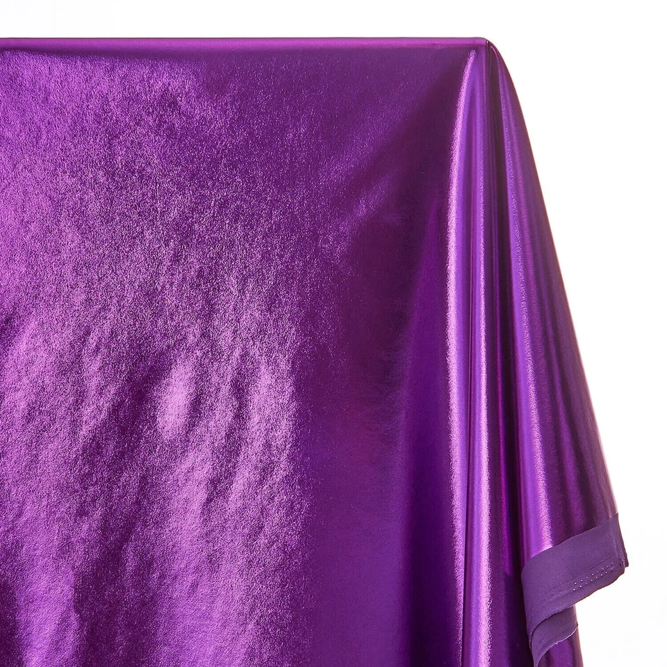 Purple Stretch Foil Lamé Knit Sewing Fabric 1.8 yds 60" costumes Made in USA - Image 2 of 3