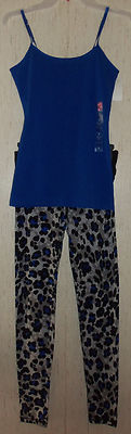 NWT WOMENS So LEOPARD PRINT KNIT FITNESS / YOGA / LOUNGE SET   SIZE S