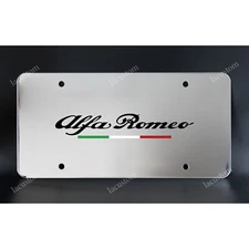 Alfa Romeo Italy License Plate - Stainless Steel
