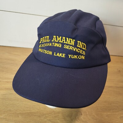 Amann Excavating Watson Lake Yukon Hat Snapback Baseball Vintage Cap Dad Trucker