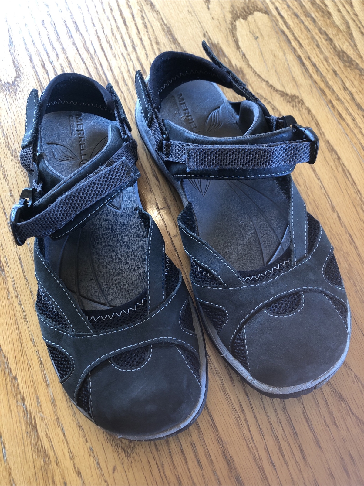 Sandalo Merrell Black Wild Dove Air Cushion con cinturino taglia 8 scarpe da acqua