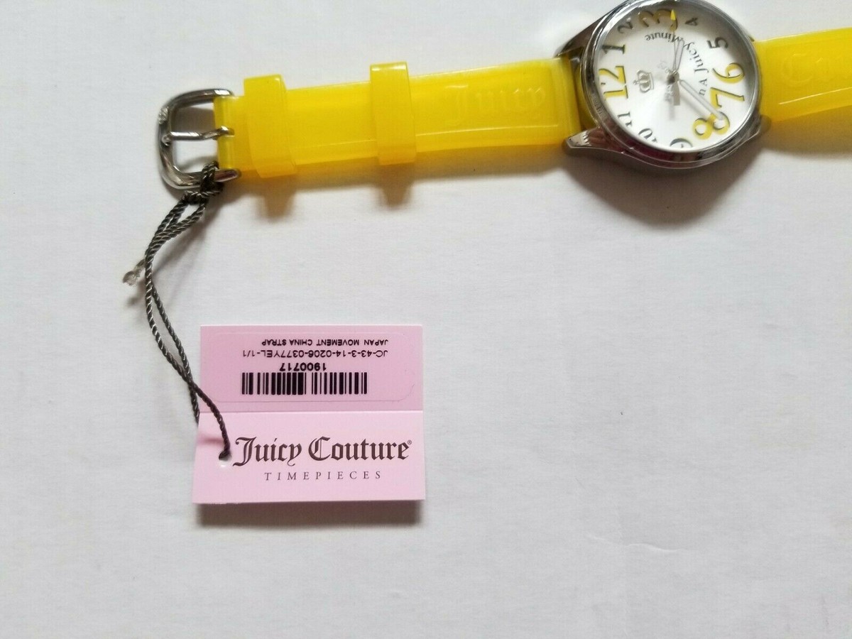 Vintage Juicy Couture Yellow Jelly Watch Swatch Watch JUICY HOURS GE402 Red & Yellow Flower 2004  main image 2