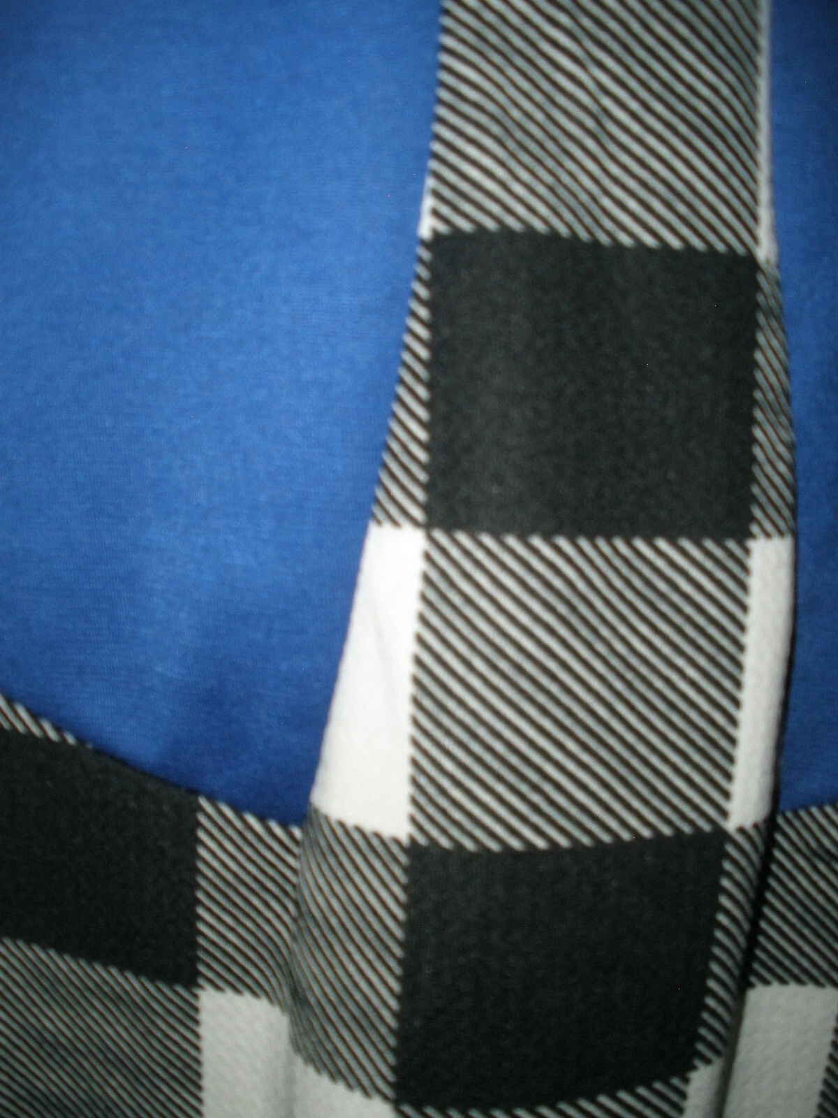 VETEMENTS #1219 Misses L Liva Girl abito a quadri blu brillante nero un pezzo nuovo con etichette