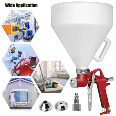 Air Hopper Spray Gun Texture Tool Drywall Wall Painting Sprayer 3 Nozzle 4/6/8mm