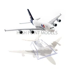 FedEx Airplane A380 Airbus Die-Cast Model with Stand HPM16-100