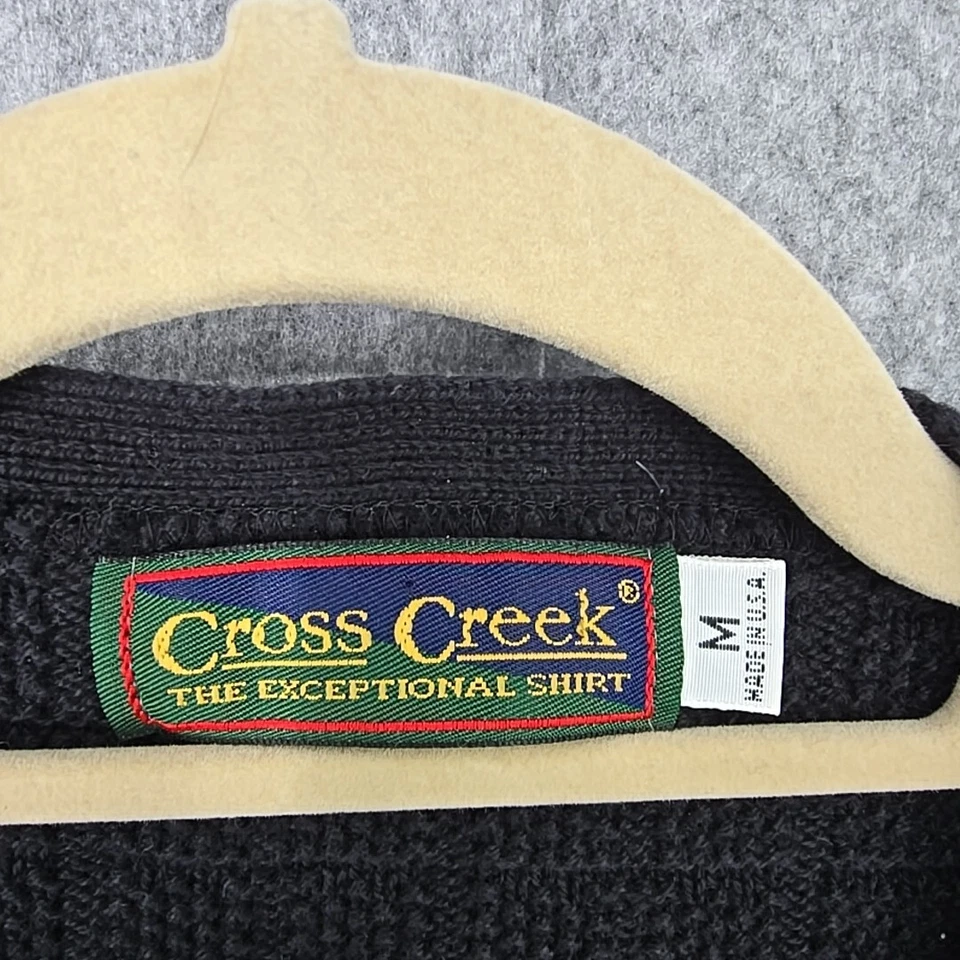 Chaleco Suéter Cross Creek Hombres MED Negro Con Botones American Express Invitational Foto 3 de 4