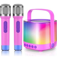 Karaoke Machine for Kids Adults Portable Bluetooth 5.3 Speaker with 2 Wireless M
