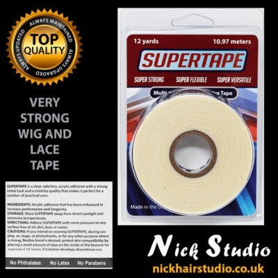 12 Yards SuperTape Trichologie Rolle für Perücken - 12 Yards 1/2 Zoll      