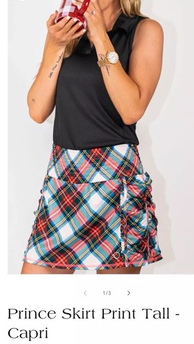 The Bubble Lifestyle Holiday Plaid Tennis Prince golf Skirt Tall Capri XL
