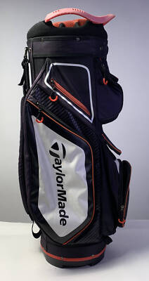 TaylorMade TM20 8.0 Cart Bag Black/White 14-Way Divide Single