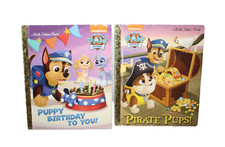 Little Golden Books Paw Patrol Lot Of 2 Puppy Birthday To You Pirate Pups HC
