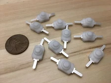 10 Pieces White Latching self locking 1A push button on off micro mini 1208YD B5