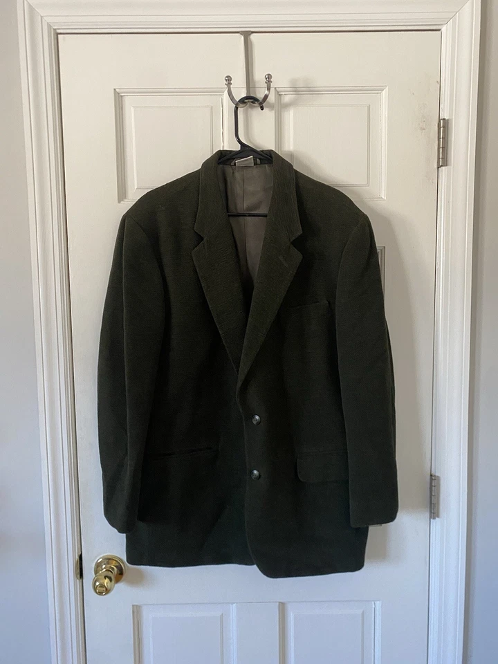 Blazer para mujer Liz Claiborne verde mezcla de lana tweed talla 42R Foto 3 de 4