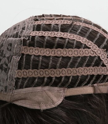 Perruque Synthétique Femme Longue Noire Avec Frange - Bonnet Ajustable +4 - Naturel & Lisse