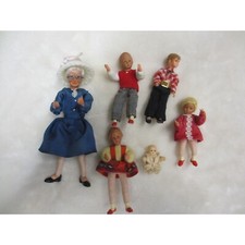 lot-of-4-caco-miniature-handmade-dolls-plus-2-plastic-dolls