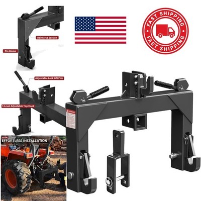 Adjustable 3 Point Quick Hitch for Tractors Compatible with Various Attachments