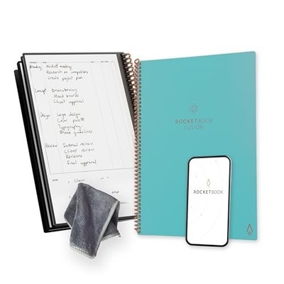 Rocketbook Fusion wiederverwendbarer undatierter Produktivitätsplaner, Letter-Format 21 cm x 29.