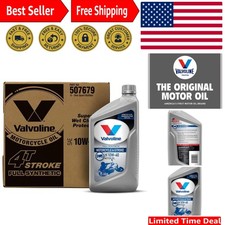 4-Stroke Motorcycle Full Synthetic SAE 10W-40 Motor Oil 1 QT, Case of 6 56.36 per gallon