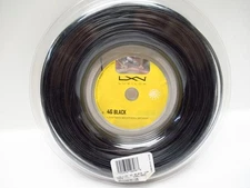 200M REEL: LUXILON 4G BLACK 16Lg (1.25mm) BLACK CO-POLY TENNIS STRINGS