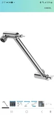Shower Head Extension Arm 11 Inch Chrome,Adjustable Shower Arm Extension,Soli...