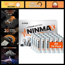 24 Pack AA Lithium Batteries 3500mAh 1.5V Long Lasting for High-Drain Devices