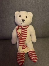 R. Dakin  Co Vintage 1982 Plush Stuffed Teddy Bear Beige Cream 14" CHRISTMAS