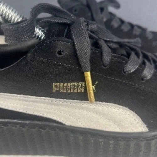 Puma Fenty by Rihanna Black Suede Creepers Platform Sneakers Shoes - Image 2 of 4