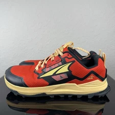 Altra Shoes Mens Size 8 Red Orange Lone Peak 7 Trail Running Hiking