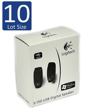 Lot of 10 NEW Logitech S-150 USB Stereo Digital Speakers 980-000028 - Black