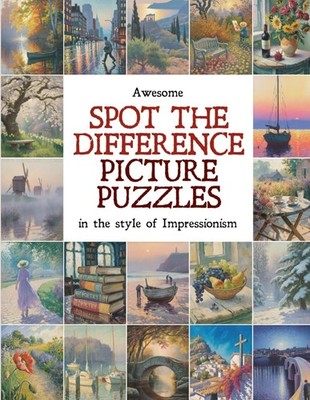 Awesome Spot the Difference Picture Puzzles in the style of Impressionism: Find