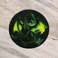 Dragon - Mystical - Flying - Winged Dragon - Embroidered Iron On Applique Patch