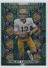 2024 Bowman U Elements of the Game Teal Refractor /15 Riley Leonard #EG-18