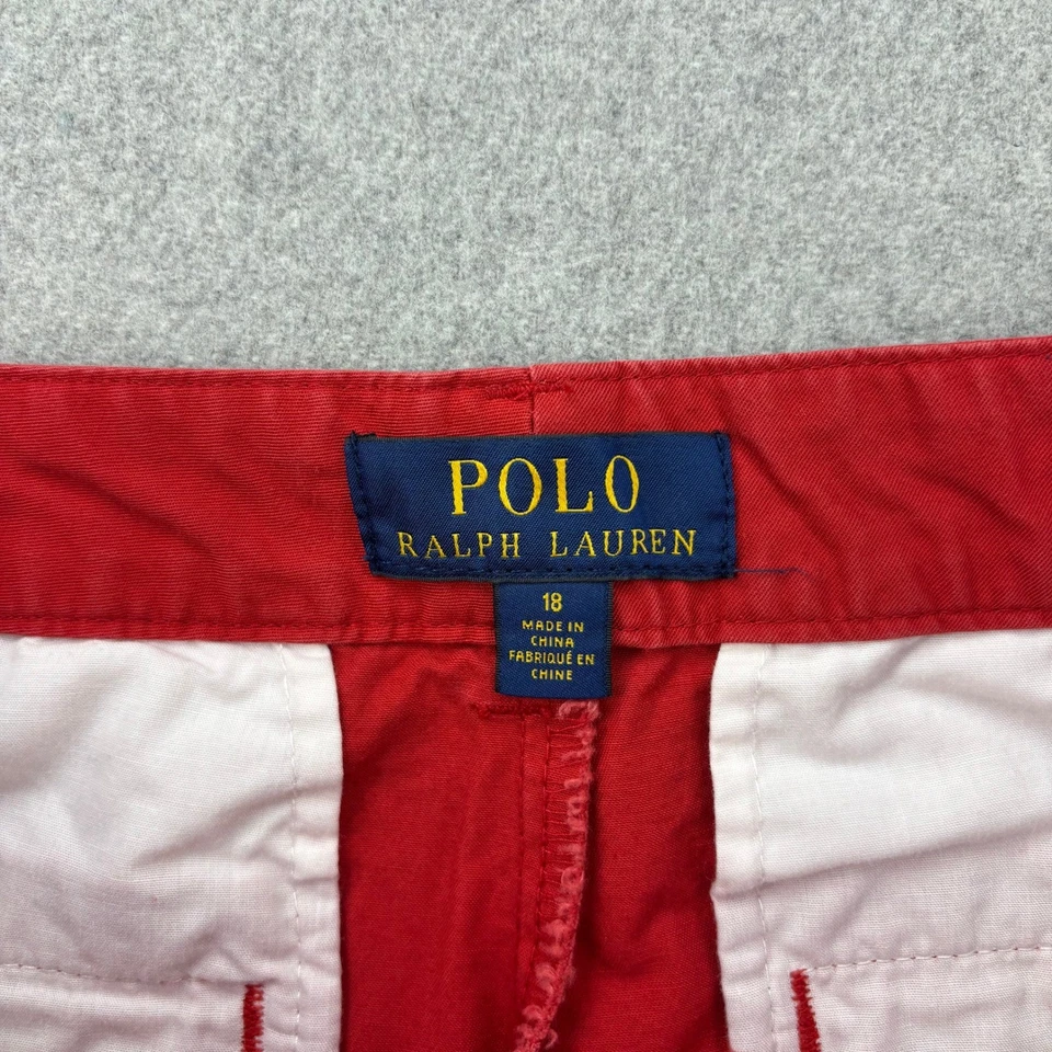 Pantalones chinos Polo Ralph Lauren de algodón para niños talla 18 rojos preppy vacaciones de Navidad Foto 3 de 4
