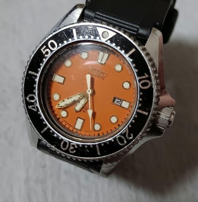 Seiko Diver 2625-0010 Orange Dial Quartz Diver 40mm Stainless
