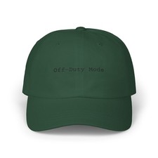 'Off-Duty Mode' Dad Cap | Minimal Text Baseball Hat | Trendy