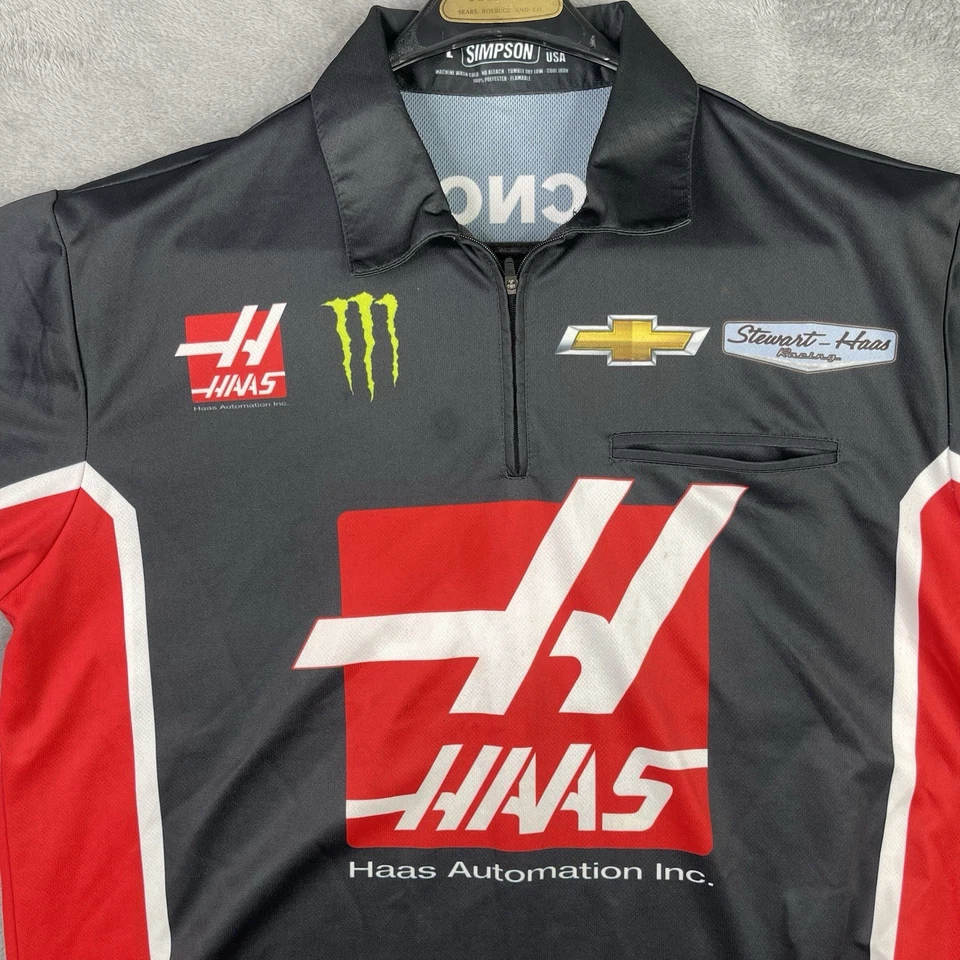 Camisa Nascar Pit Crew Para Hombre Edición Equipo Grande Stewart Haas Kurt Busch Monster Cup Foto 4 de 4
