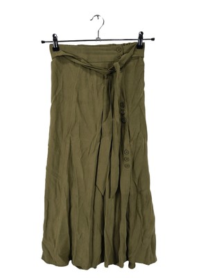 MANGO CASUAL Midirock Damen Rock Gr. DE 34 khaki Casual-Look