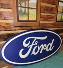 Blue Ford Tin Metal Sign Vintage Auto Car Garage  Service Station Man Cave Decor