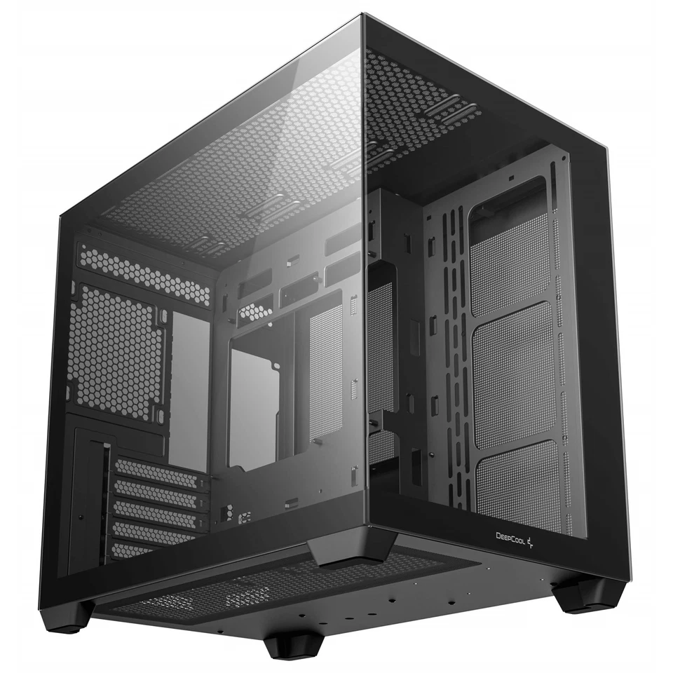 DeepCool CG530 Dual-Chamber Mid Tower Case Tempered Glass Minimal Look Black - Image 3 of 4