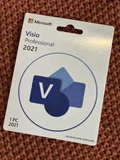 Microsoft Visio 2021 Professional Plus Card 1 User New Genuine Retail