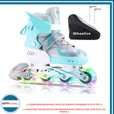 Patins à Roulettes Wheeiive En Ligne Avec Roues Lumineuses,Enfants & Adultes - S