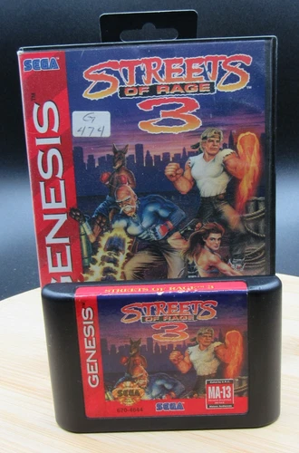 Vintage 1994 Streets of Rage 3 Sega Genesis with Case