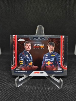 Topps Chrome F1 2025 ' Red Bull ' Team Duo Max V & Yuki T Parallel #164