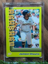 2024 Topps Brooklyn Collection JACKSON CHOURIO #18 Chartreuse RC /99 Brewers