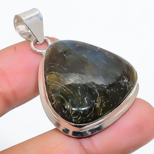 Labradorite Gemstone 925 Solid Sterling Silver Jewelry Pendant 1.77
