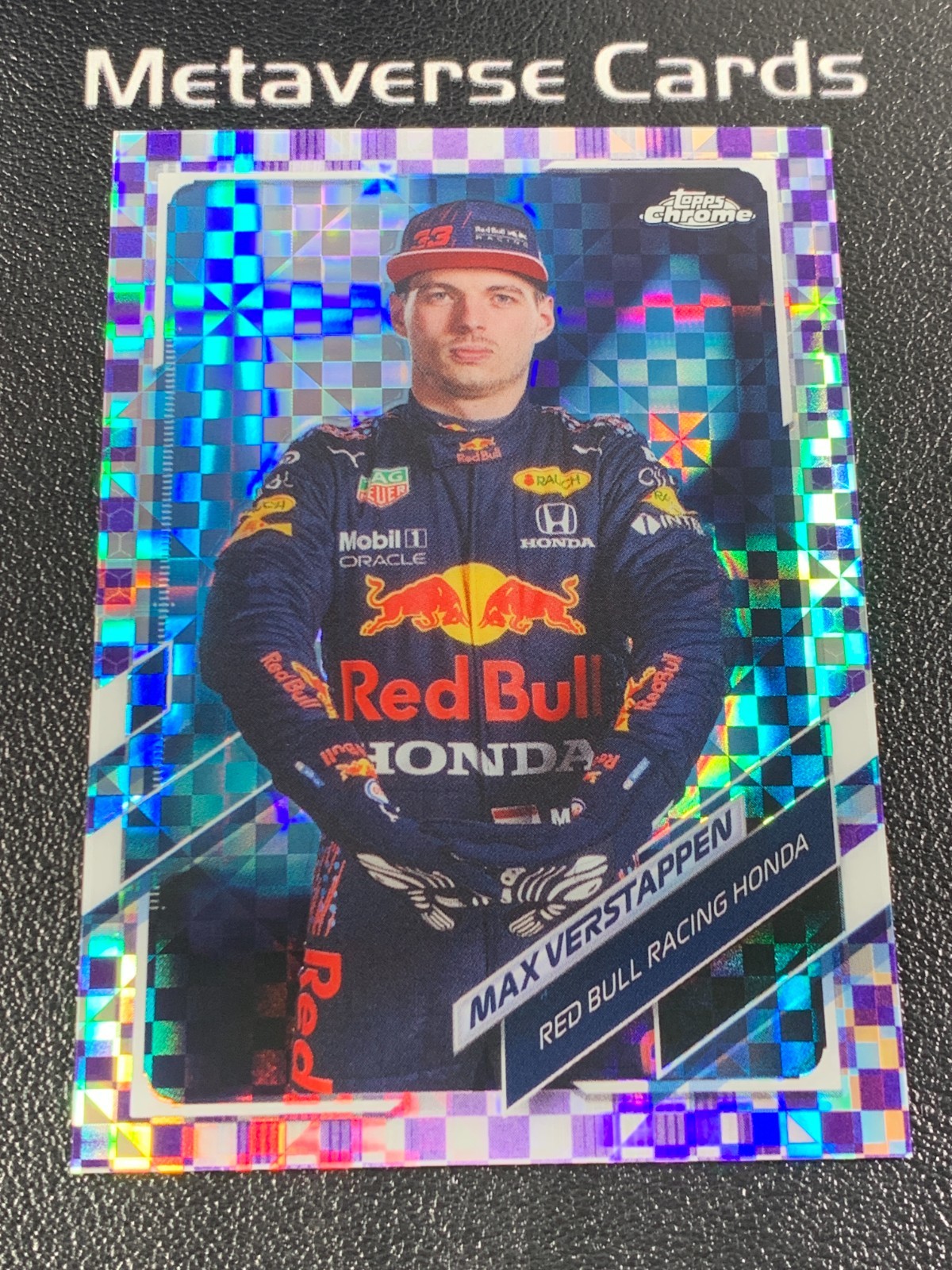 2021 Topps Chrome Formula 1 #3 Max Verstappen Purple Checker Flag 166/199