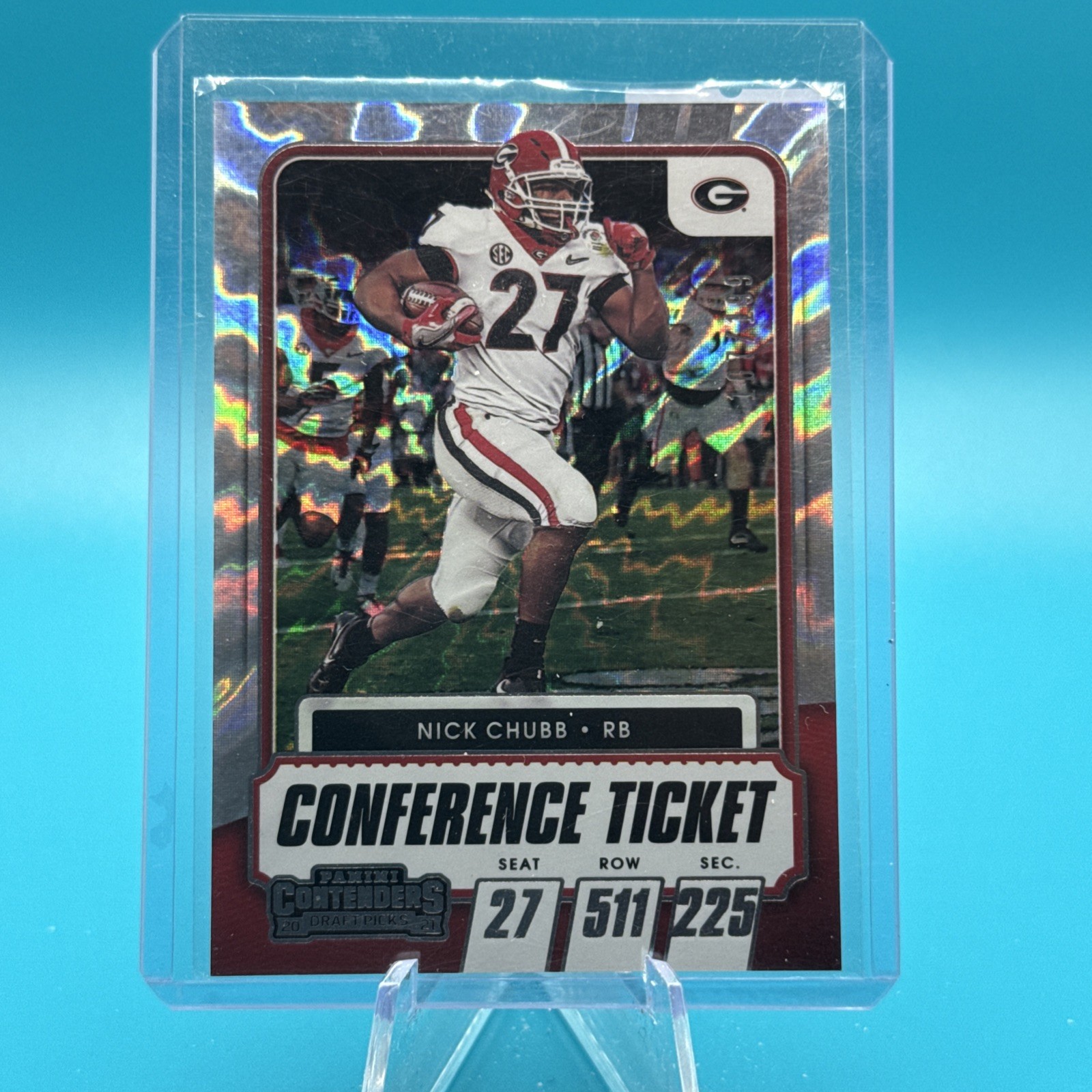 2021 Panini Contenders Draft Picks - Nick Chubb #52 Conference Ticket /199